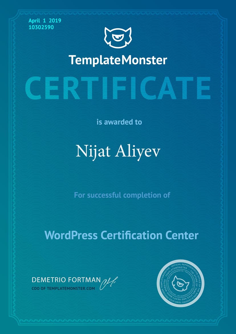WordPress Certificate