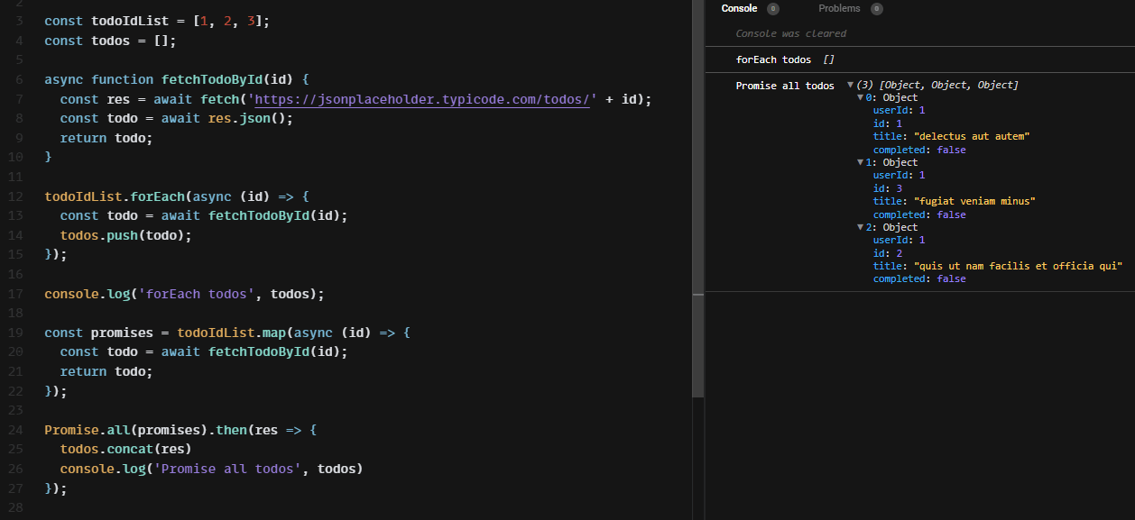 How to run multiple asynchronous tasks and wait until they've completed before executing the remaining code